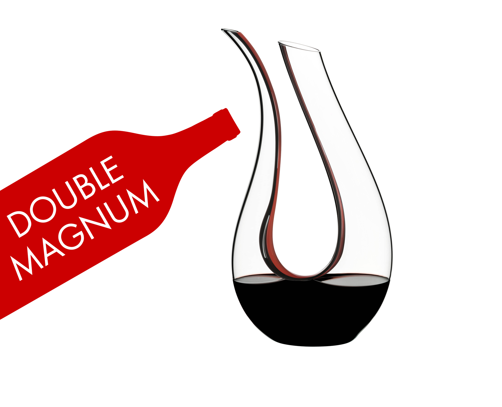 RIEDEL Amadeo Double Magnum Decanter - Black / Red