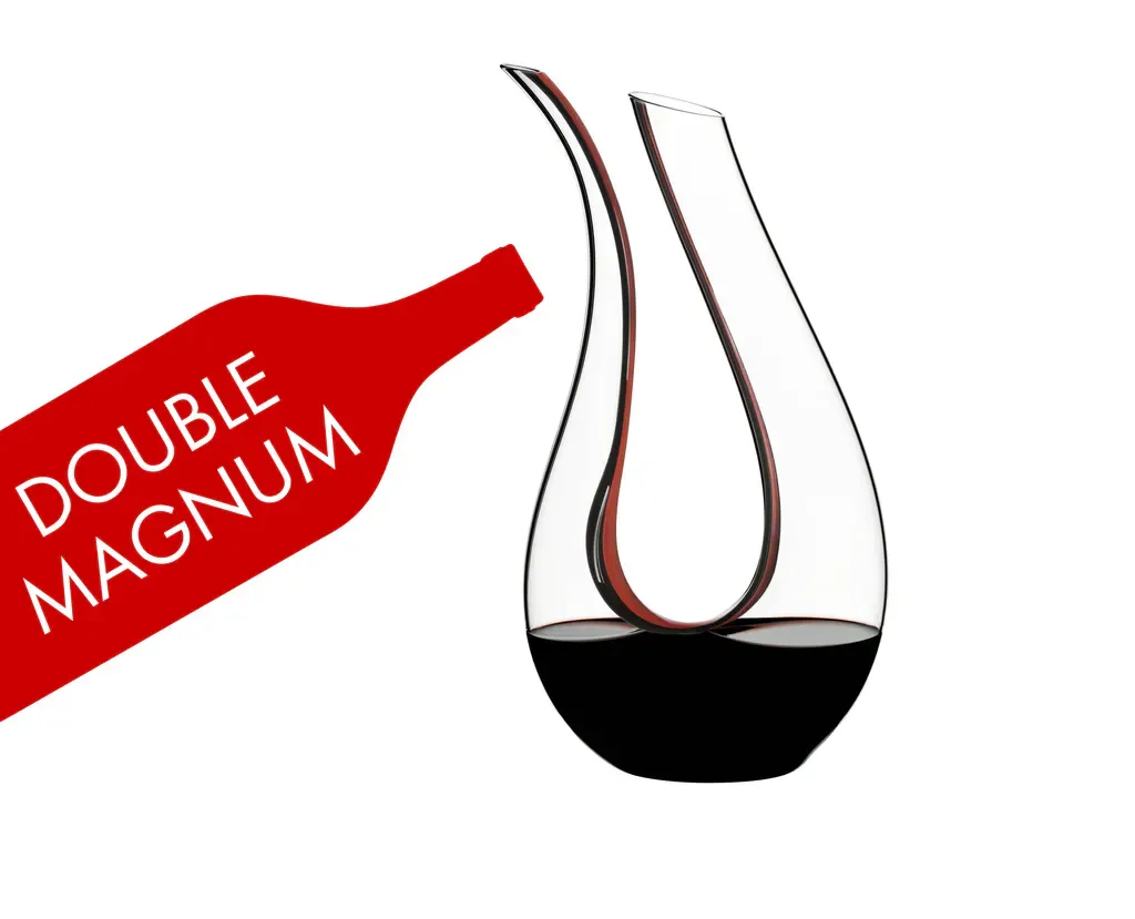 RIEDEL Amadeo Double Magnum Decanter - Black / Red