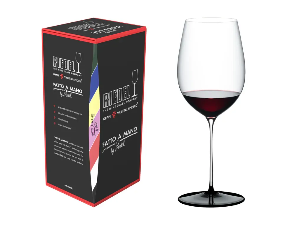 RIEDEL Fatto A Mano Black Tie Bordeaux Grand Cru - Black Base