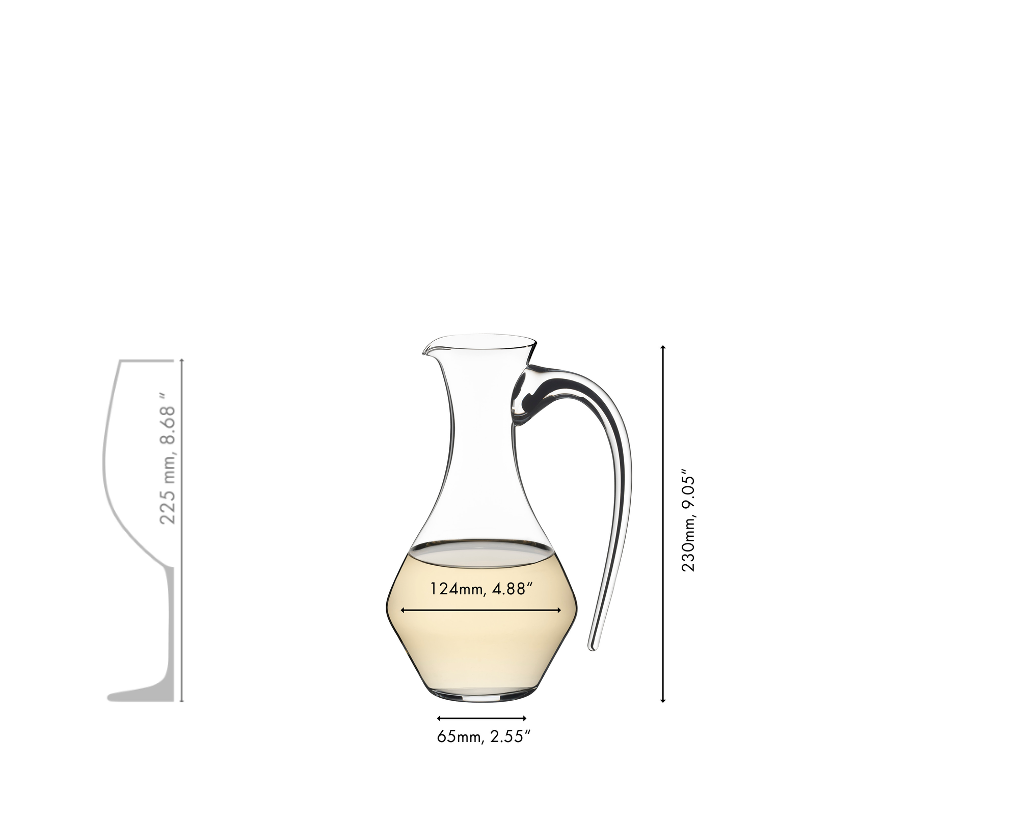 RIEDEL Fatto A Mano Cabernet Decanter R.Q. - black