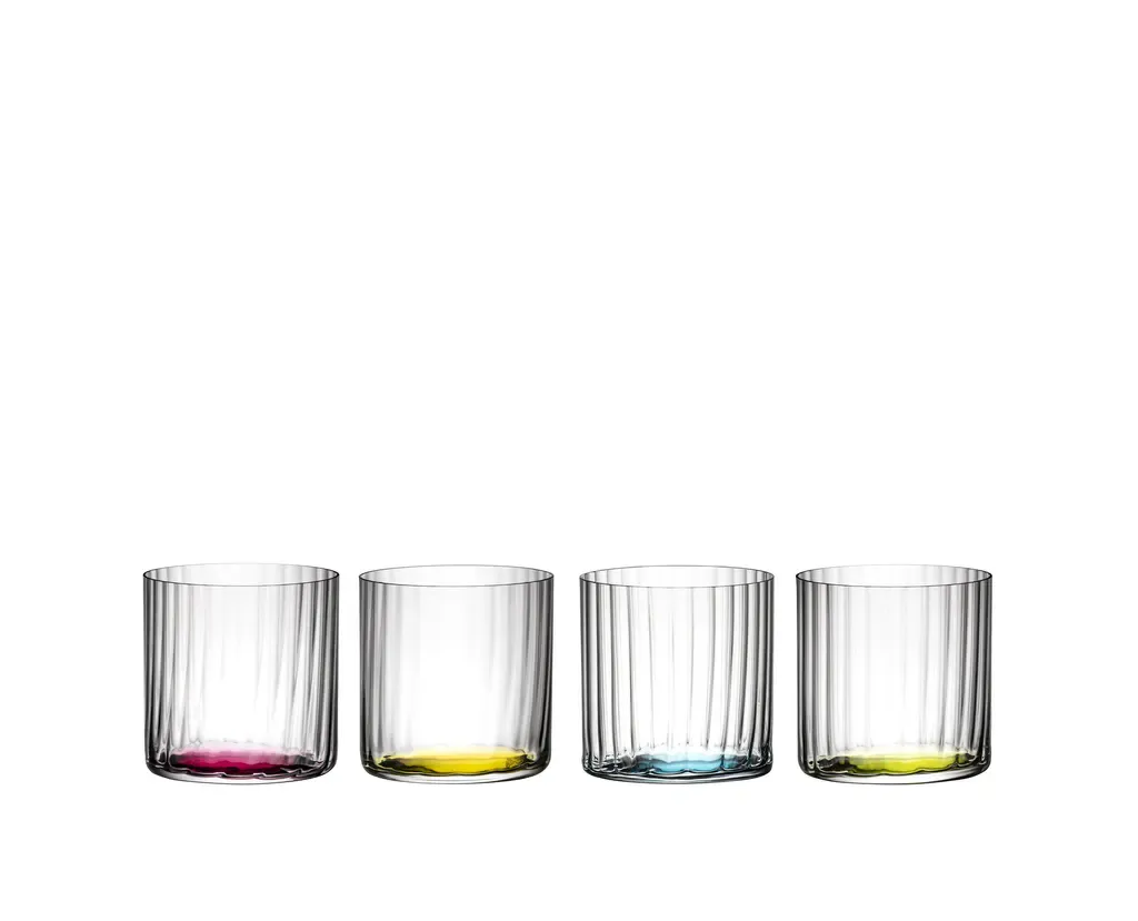 RIEDEL The O Wine Tumbler Happy H2O Optic - Pink / Green / Yellow / Blue