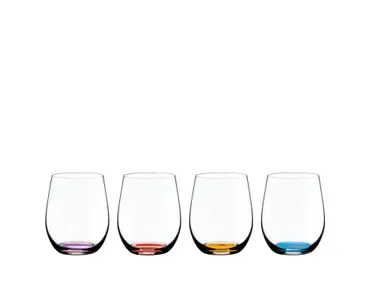 RIEDEL The O Wine Tumbler Happy "O" Vol. 2 - Azure-Blue / Purple / Cinnabar Red / Orange