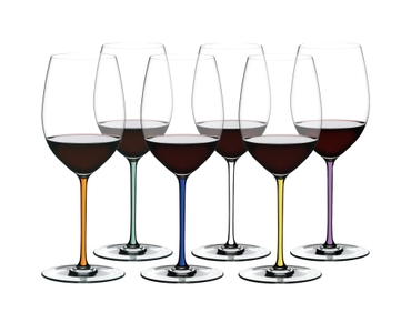 RIEDEL Fatto A Mano by RIEDEL Cabernet / Merlot - Mint / Orange / Violet / White / Yellow / Blue