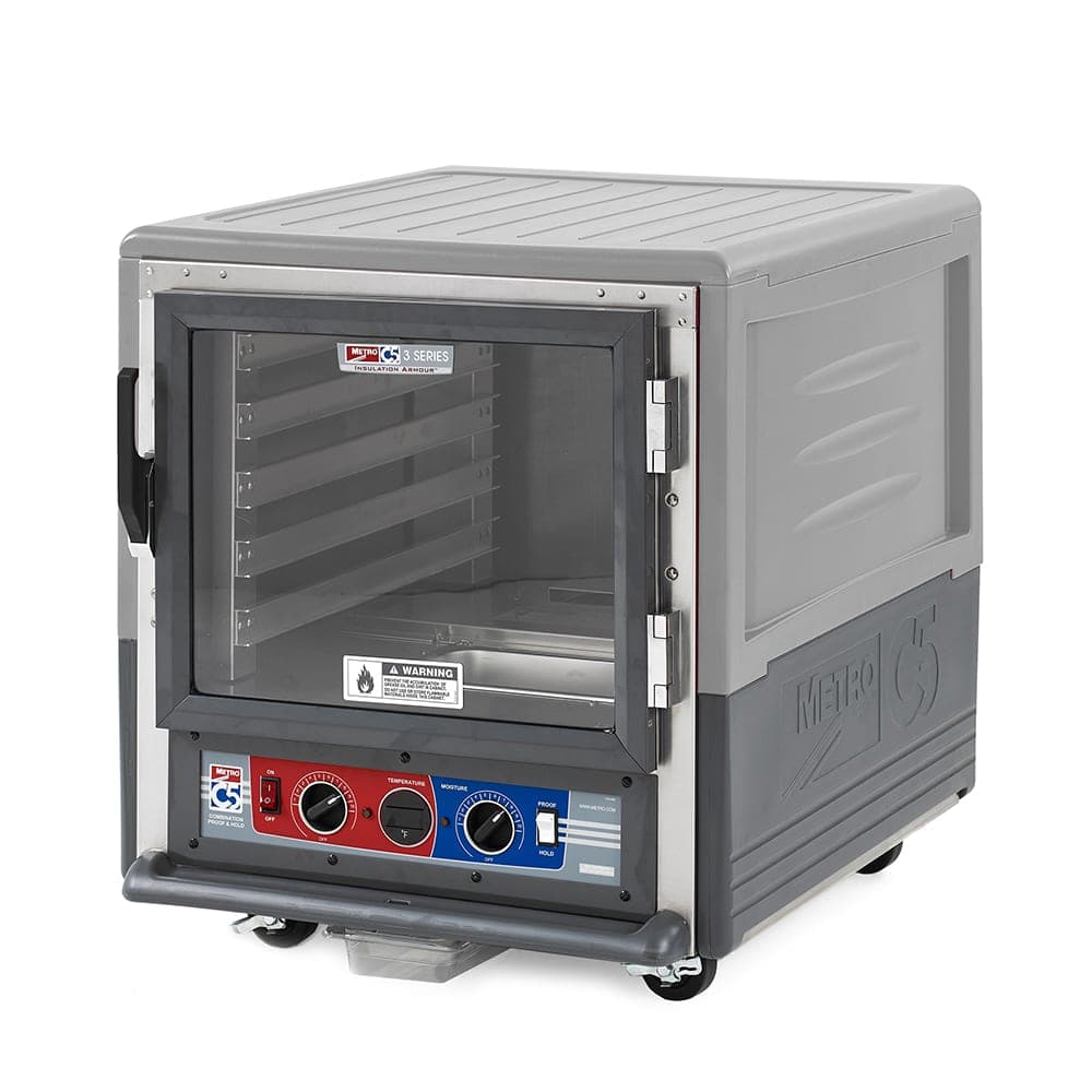 Metro C533-CLFC-L-GY Undercounter Insulated Mobile Heated & Proofing Cabinet w/ (10) Pan Capacity, 120v