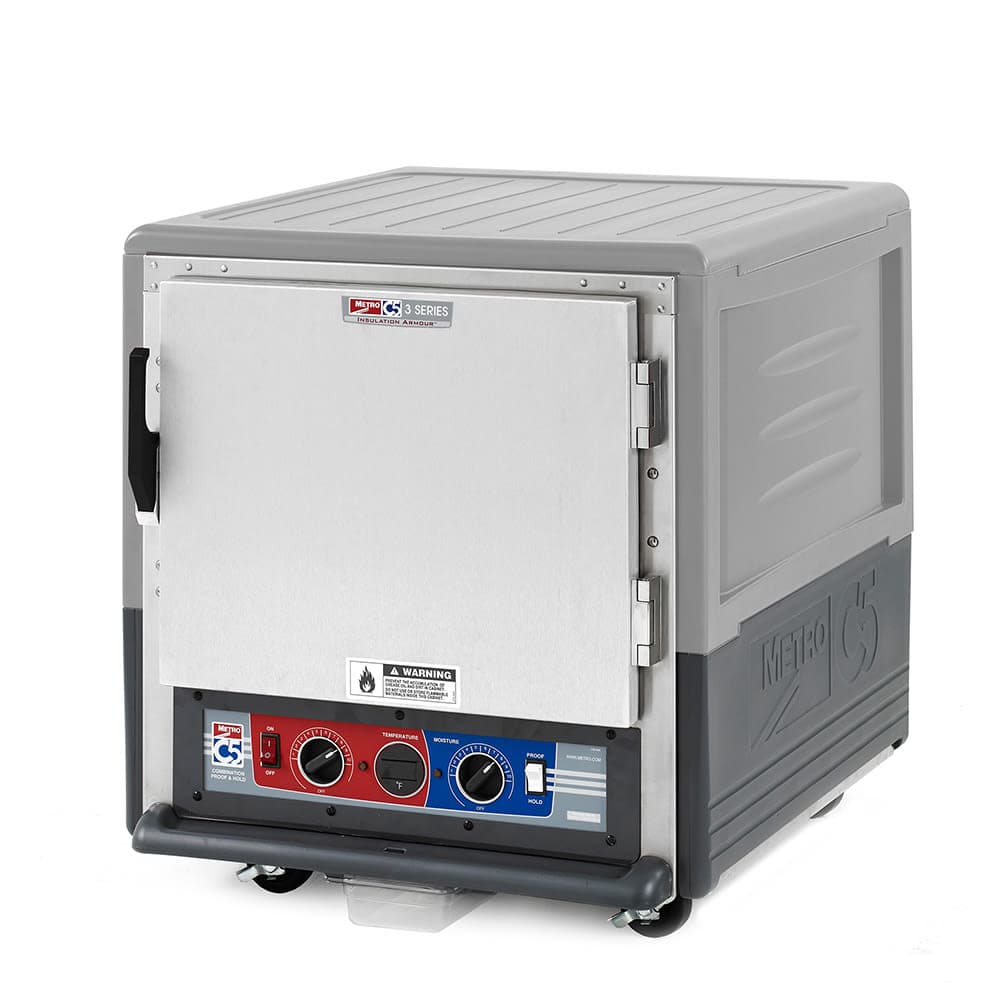 Metro C533-CLFS-L-GY Undercounter Insulated Mobile Heated & Proofing Cabinet w/ (10) Pan Capacity, 120v