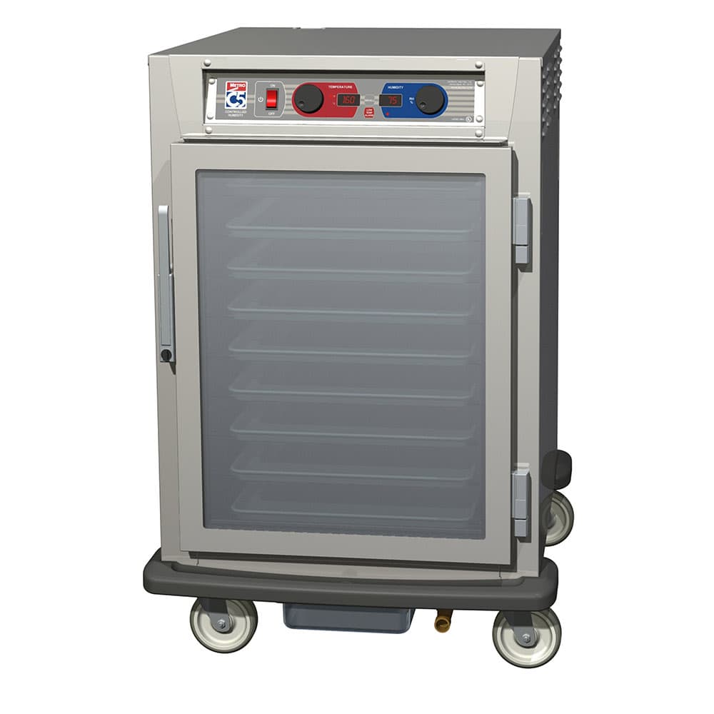 Metro C595-SFC-LPFS 1/2 Height Insulated Mobile Heated Cabinet w/ (8) Pan Capacity, 120v