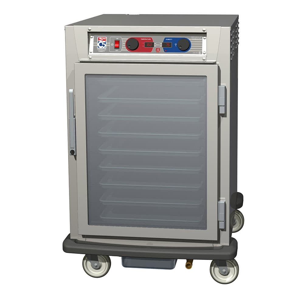 Metro C595-SFC-UPFC 1/2 Height Insulated Mobile Heated Cabinet w/ (8) Pan Capacity, 120v