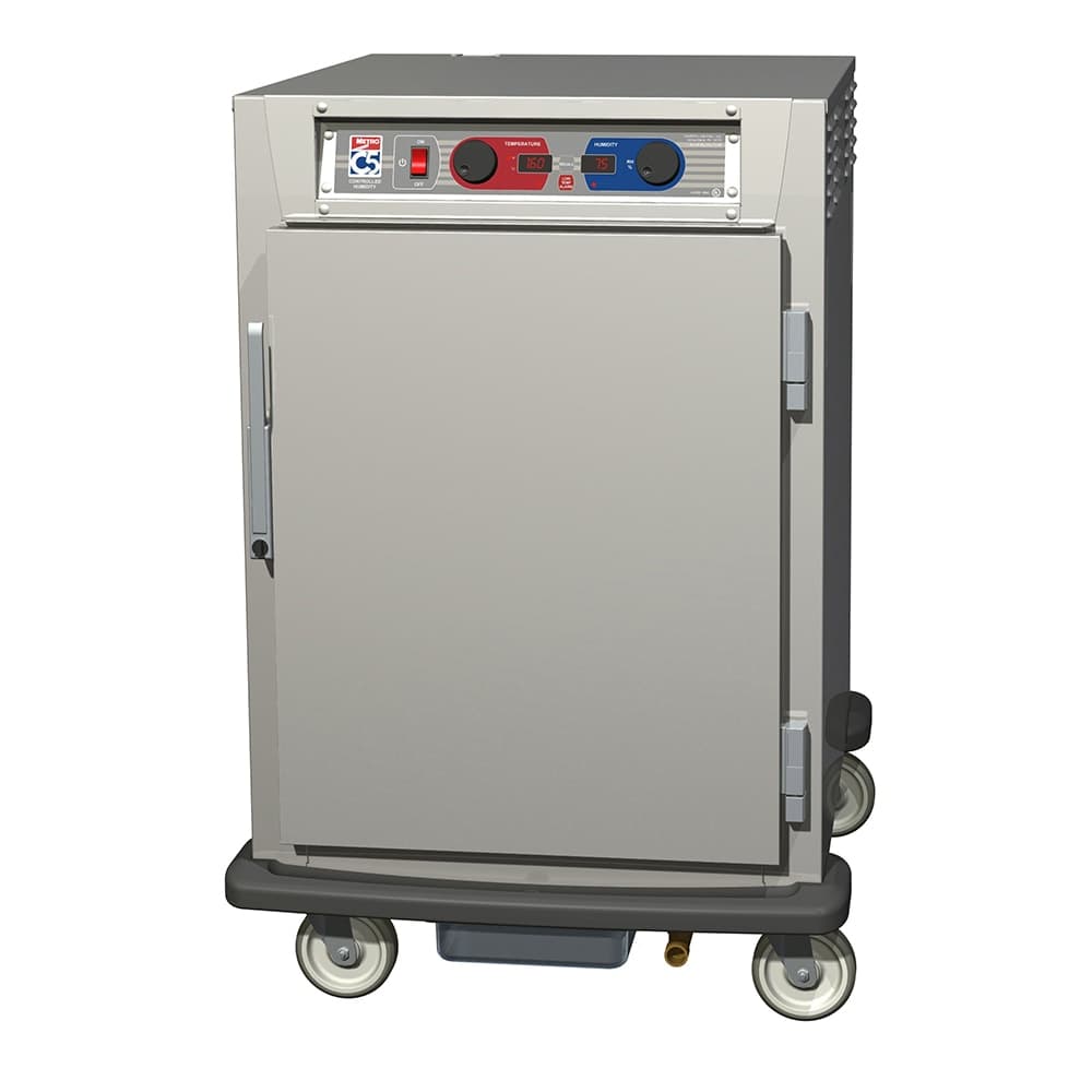 Metro C595-SFS-L 1/2 Height Insulated Mobile Heated Cabinet w/ (17) Pan Capacity, 120v