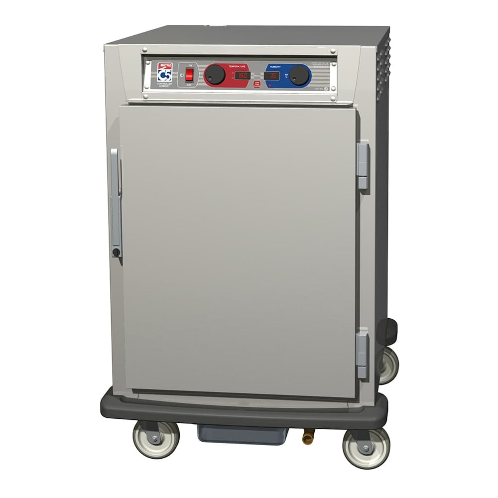 Metro C595-SFS-U 1/2 Height Insulated Mobile Heated Cabinet w/ (8) Pan Capacity, 120v