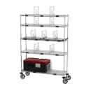 Metro CR1448TGCOPS 5 tier Mobile To-Go & Curbside Order Station - 48"W x 14"D x 69"H, Steel thumbnail 5