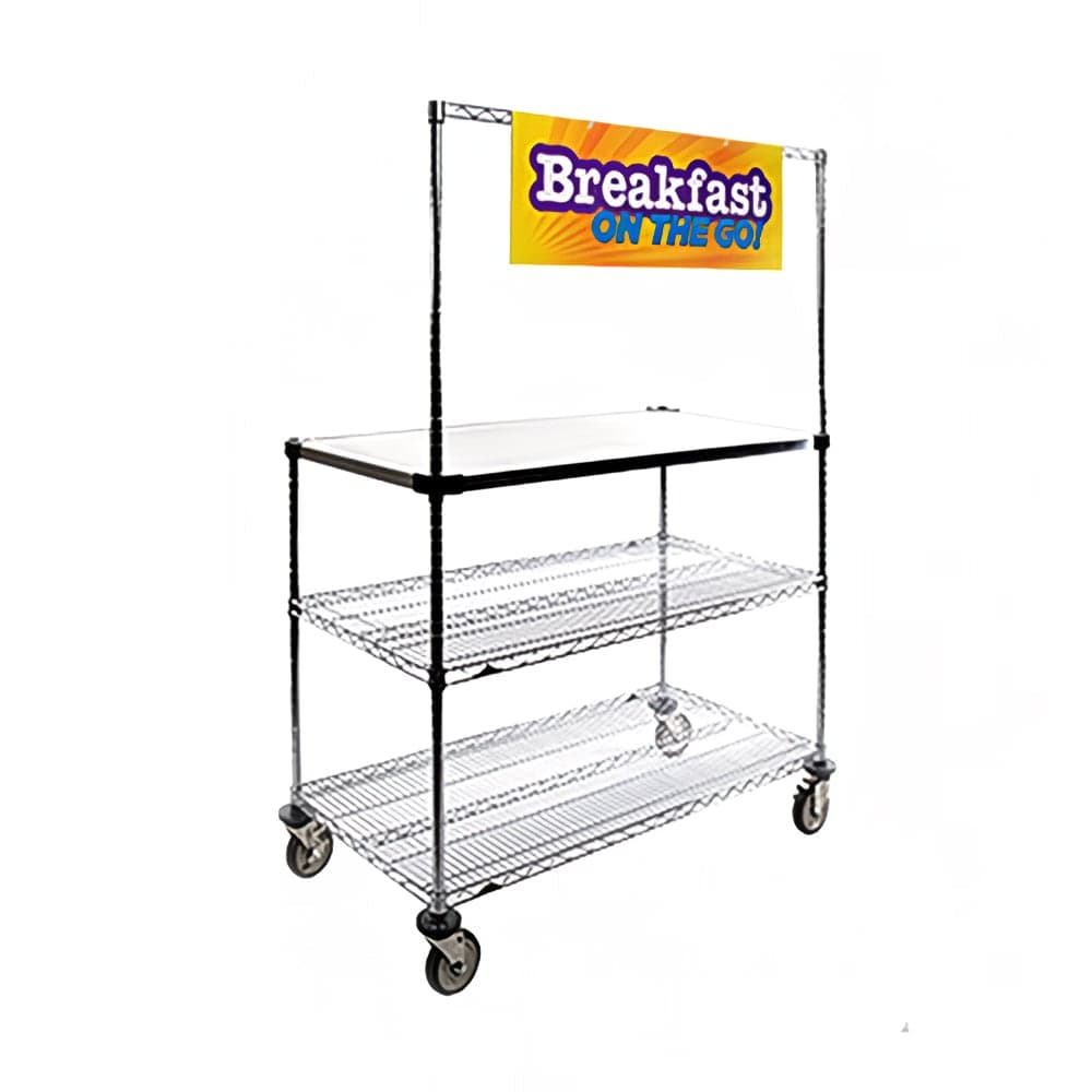 Metro GG2436 3 tier Grab n' Go Breakfast Cart - 36"W x 24"D, Steel