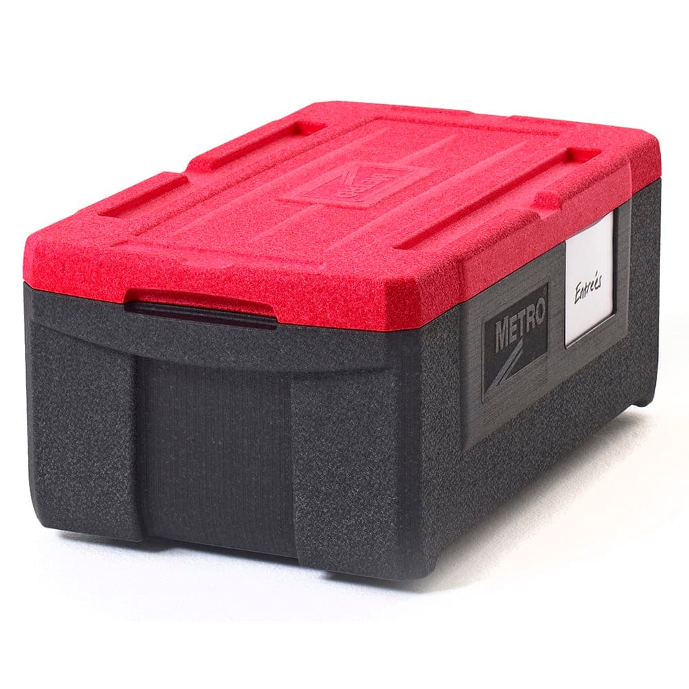 Metro ML180 Mightylite™ Insulated Food Carrier w/ (3) Pan Capacity, Black/Red