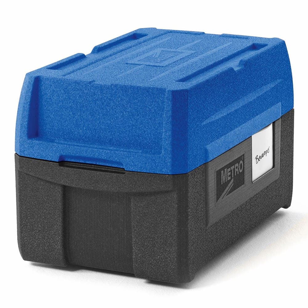 Metro ML180XL-BU Mightylite BigBoy™ Insulated Food Carrier w/ (5) Pan Capacity, Black w/ Blue Lid