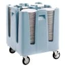 Metro PCD5 24 1/16" Mobile Dish Caddy w/ (9) Columns - Polymer, Aesthetic Blue thumbnail 2