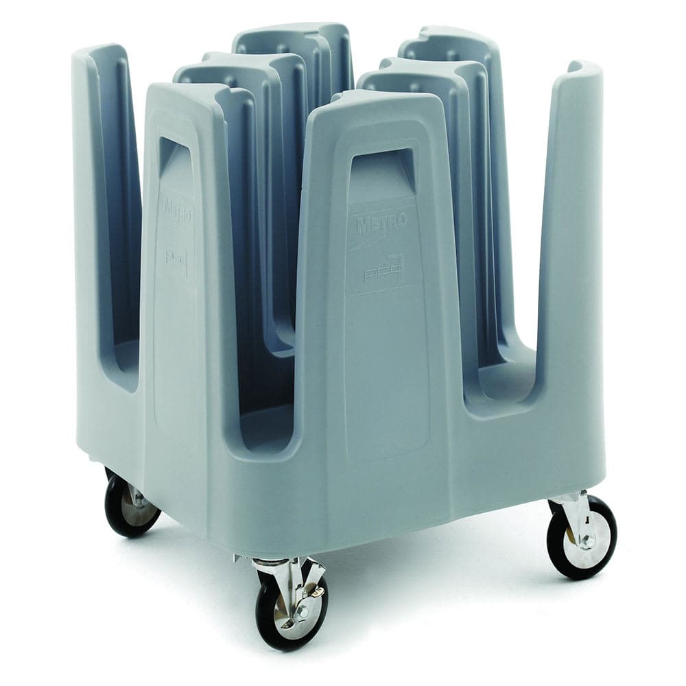 Metro PCD7 27 13/16" Mobile Dish Caddy w/ (9) Columns - Polymer, Aesthetic Blue