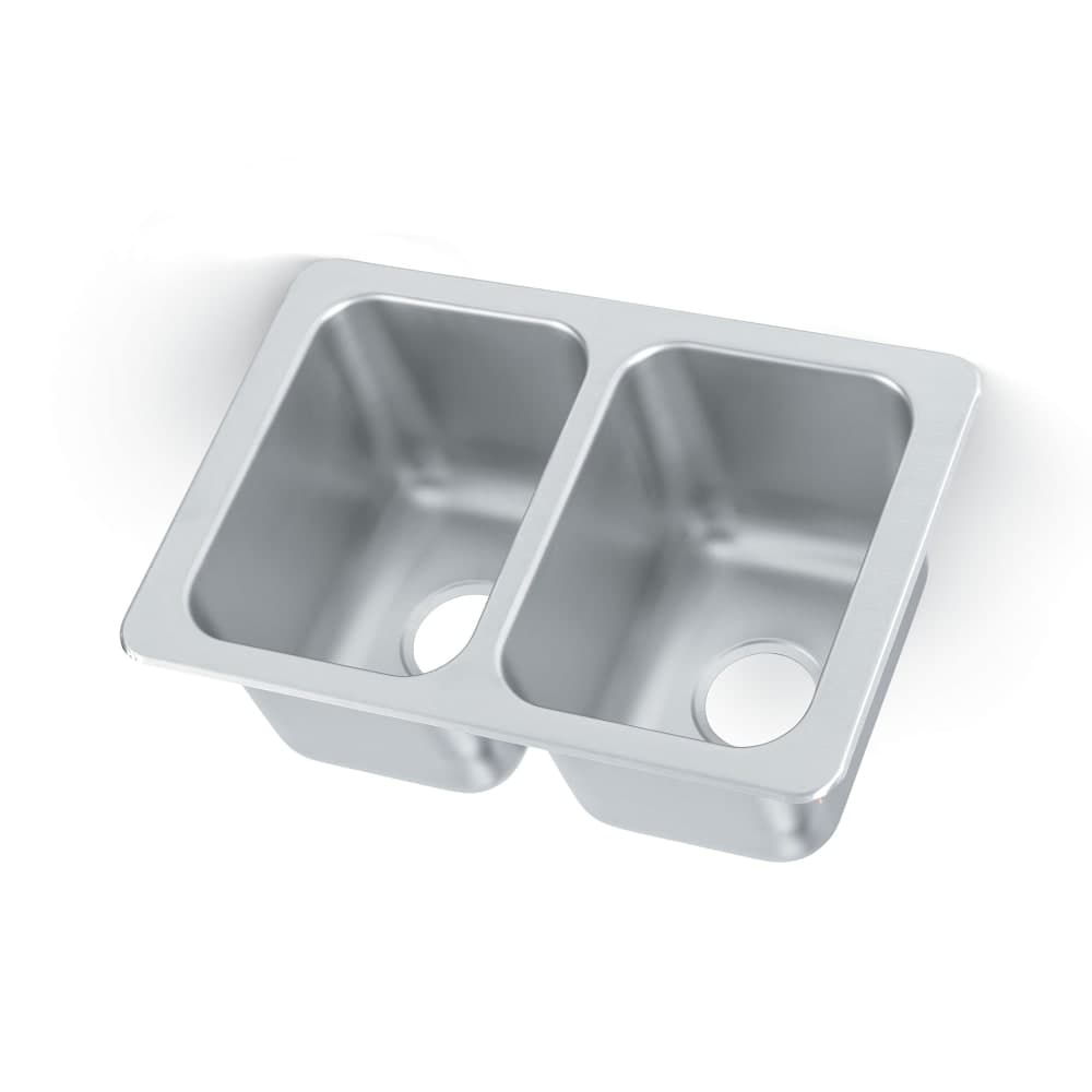 Vollrath 102-1-1 (2) Compartment Drop-in Sink - 10" x 14"