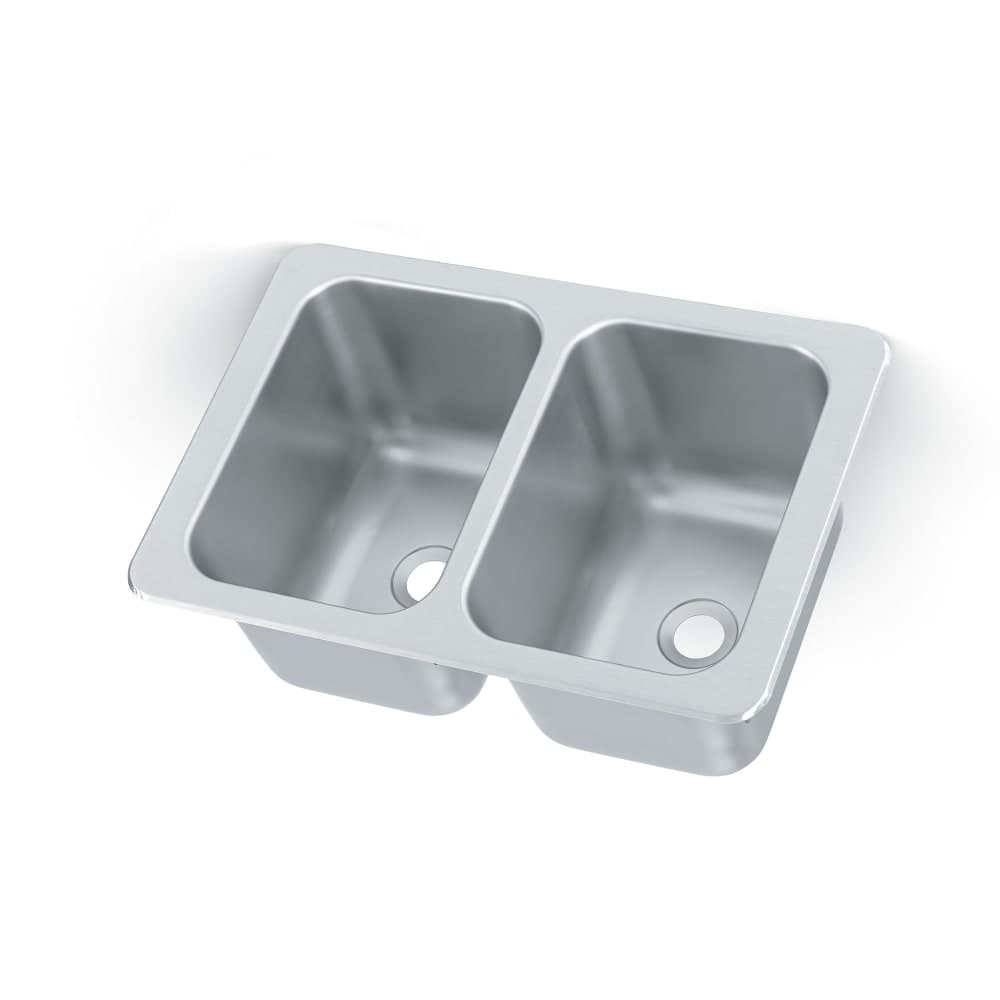 Vollrath 102-1-2 (2) Compartment Drop-in Sink - 10" x 14"