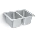 Vollrath 102-1-2 (2) Compartment Drop-in Sink - 10" x 14" thumbnail 2