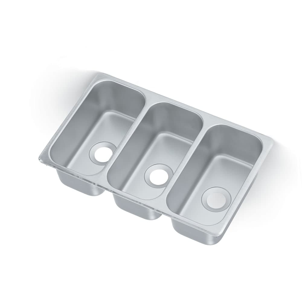Vollrath 12065-3 (3) Compartment Drop in Sink - 6 1/8" x 12 1/8"