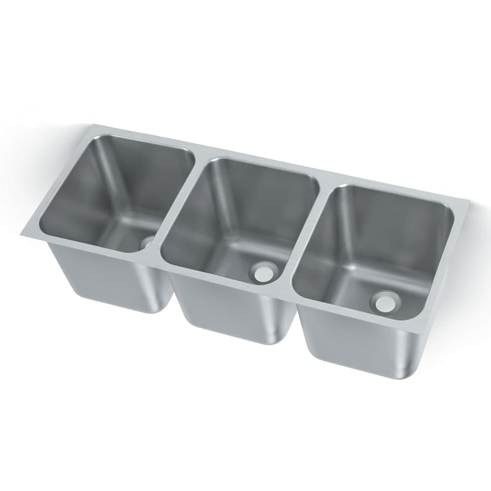 Vollrath 12123-2 (3) Compartment Undermount Sink - 14" x 12"