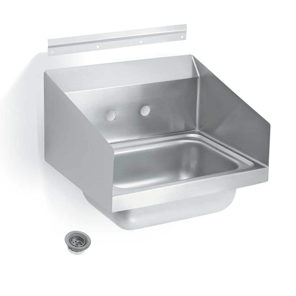 Vollrath 1410CS Wall Mount Commercial Hand Sink w/ 13 9/16"L x 9 9/16"W x 5 1/2"D Bowl, Side Splashes