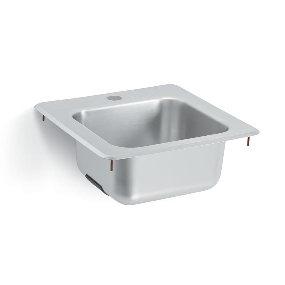 Vollrath 1551 Drop-in Commercial Hand Sink w/ 11"L x 10"W x 6"D Bowl, Under Bar
