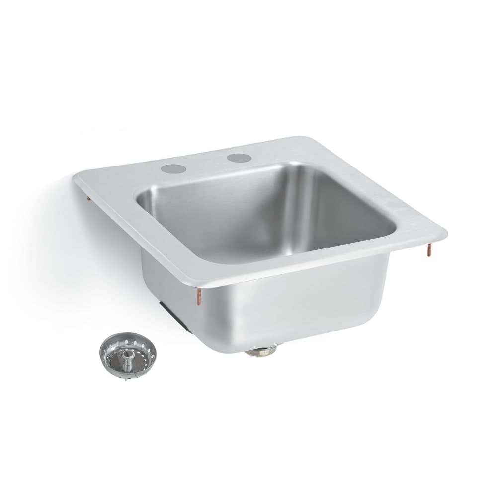 Vollrath 1554-C Drop-in Commercial Hand Sink w/ 11"L x 10"W x 6 3/16"D Bowl, Under Bar