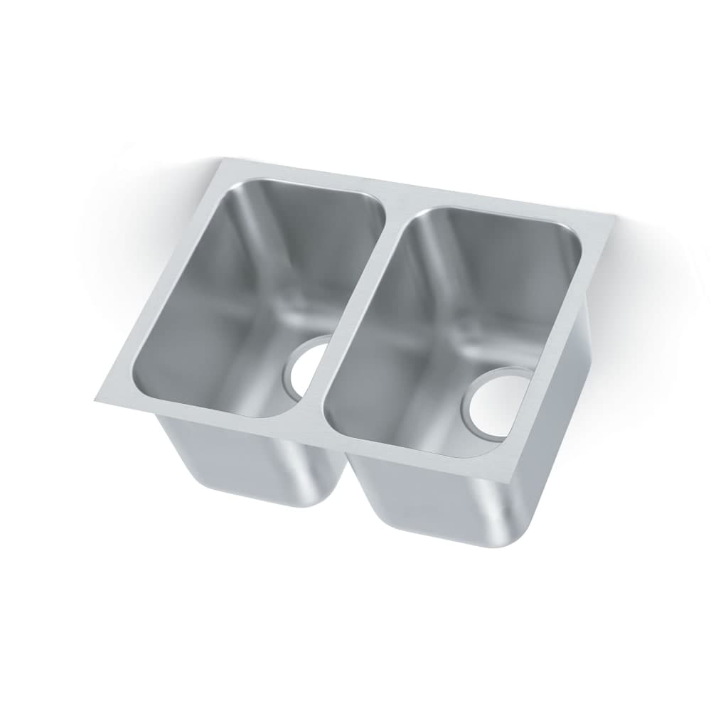 Vollrath 9102-1 (2) Compartment Undermount Sink - 14" x 9"