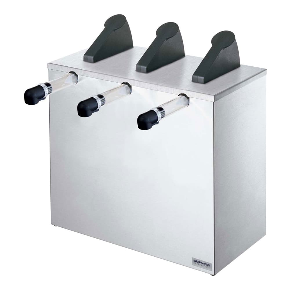 Server Countertop 3 Pump Dispenser For 3 Pouches, Stainless Base (07040)