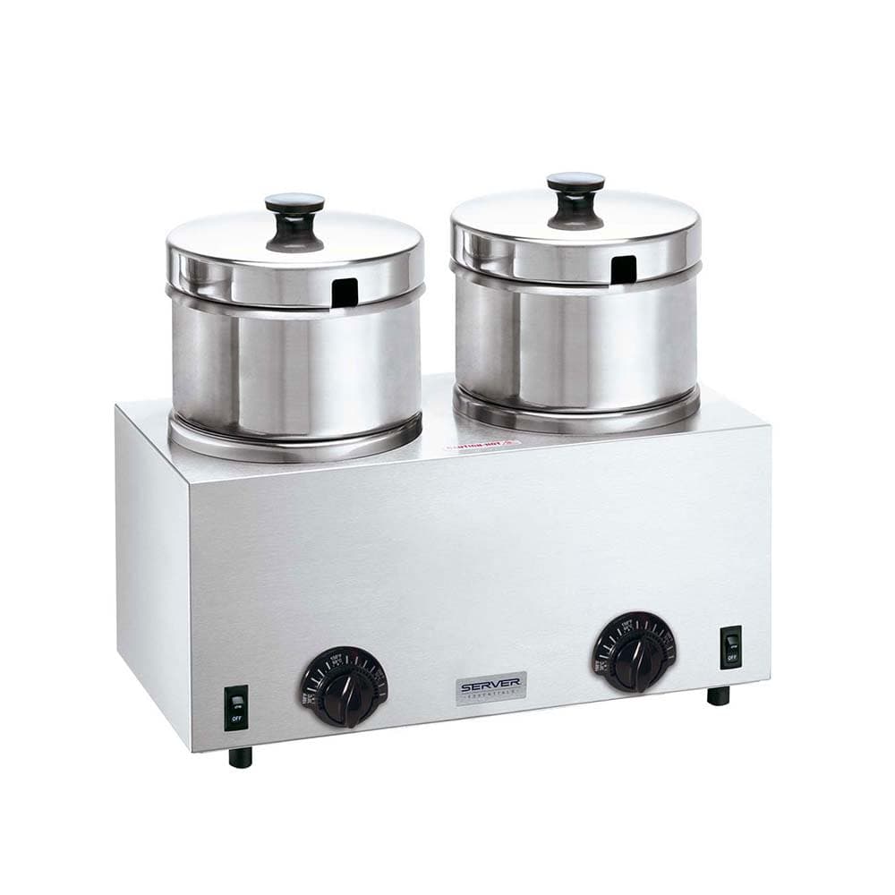 Server (2) 5 qt Countertop Soup Warmer w/ Thermostatic Controls, 120v (81200)