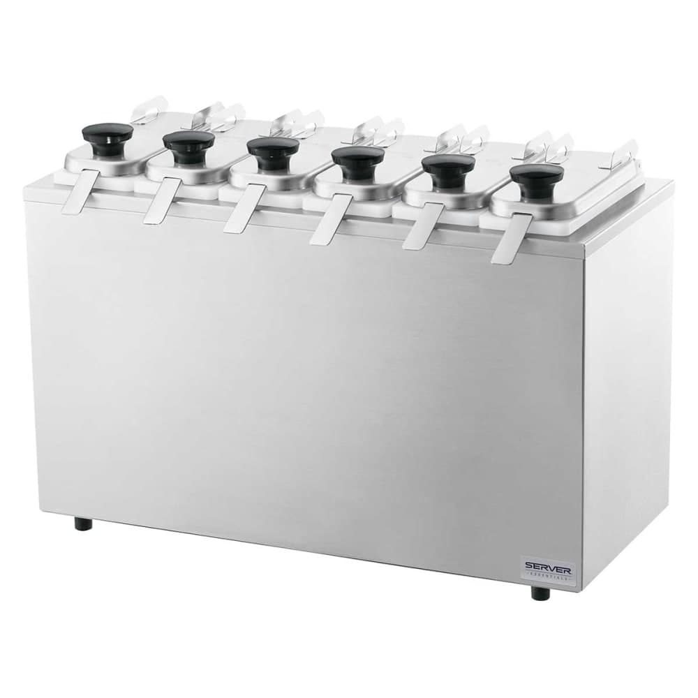 Server Serving Bar Base holds (4) Standard Fountain Jars, Stainless (83600)