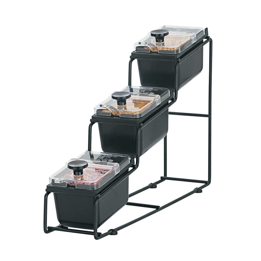 Server WIREWISE™ Condiment Organizer w/ (3) Tiers, 4" x 22 1/3" x 12 1/2", Black (88711)