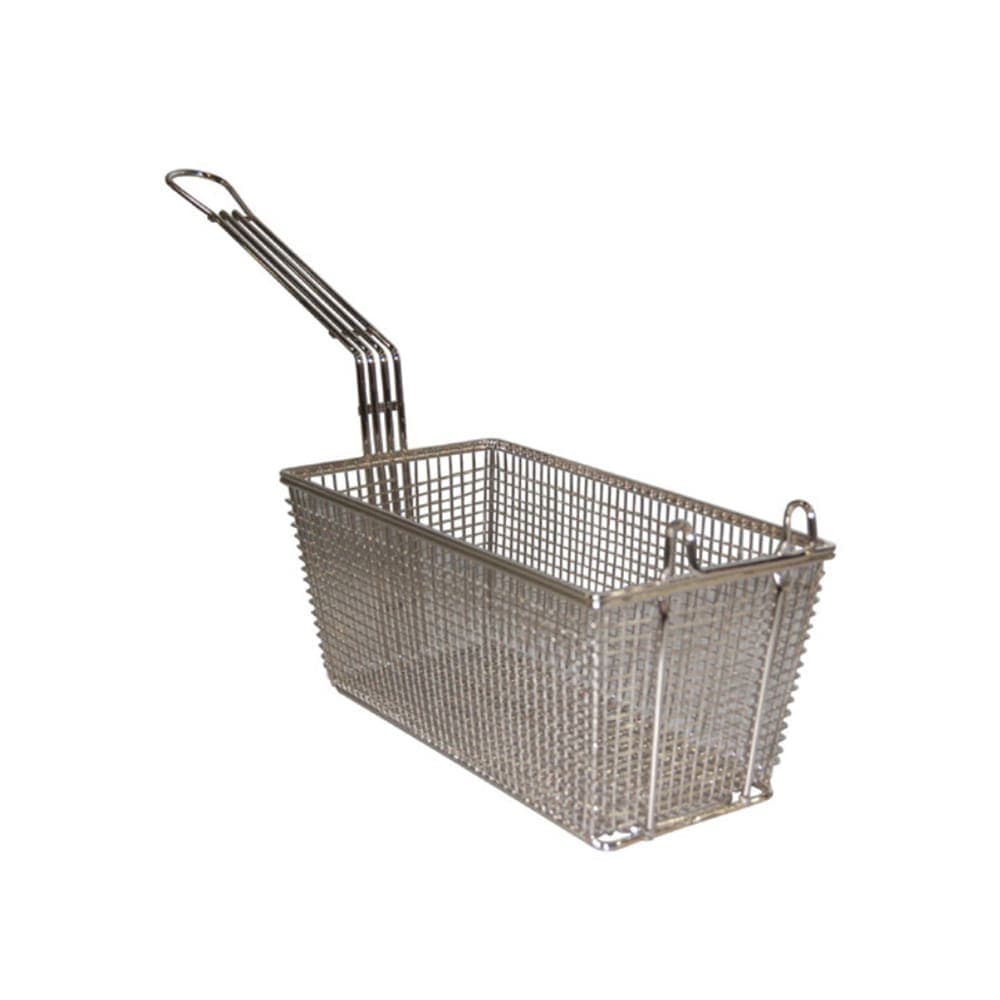 Prince Castle 678 Fryer Basket w/ Uncoated Handle & Front Hook, 13 1/4" x 6 1/2" x 5 4/5"
