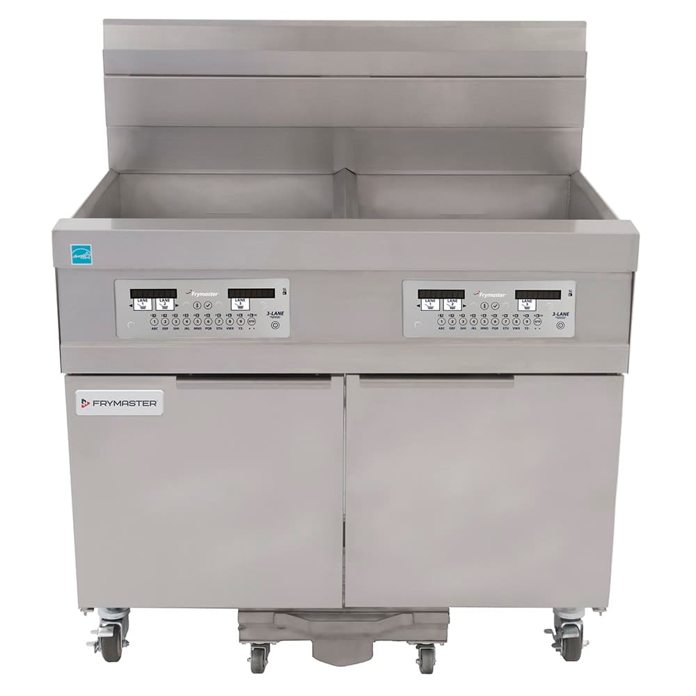 Frymaster 21814GF Gas Fryer - (2) 63 lb Vats, Floor Model, Natural Gas