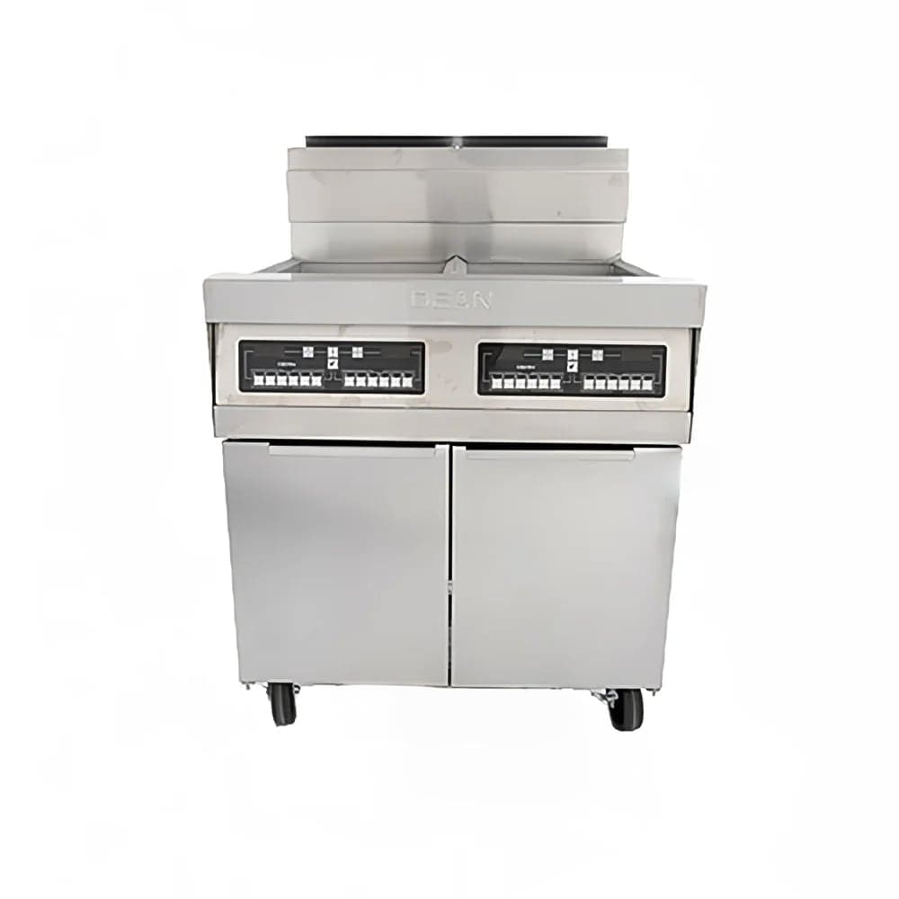 Dean 2PRG50T Gas Fryer - (2) 50 lb Vats, Floor Model, Liquid Propane