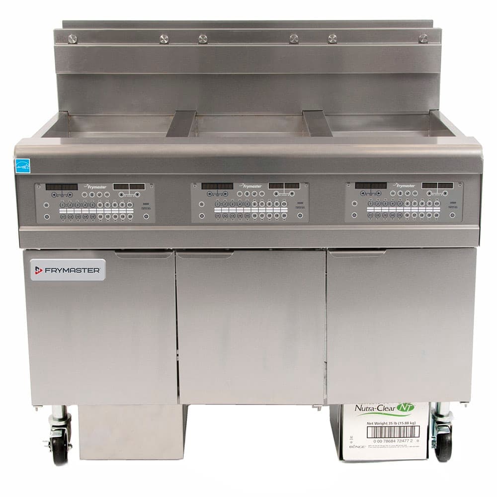 Frymaster FPGL330CA Gas Fryer - (3) 30 lb Vats, Floor Model, Natural Gas