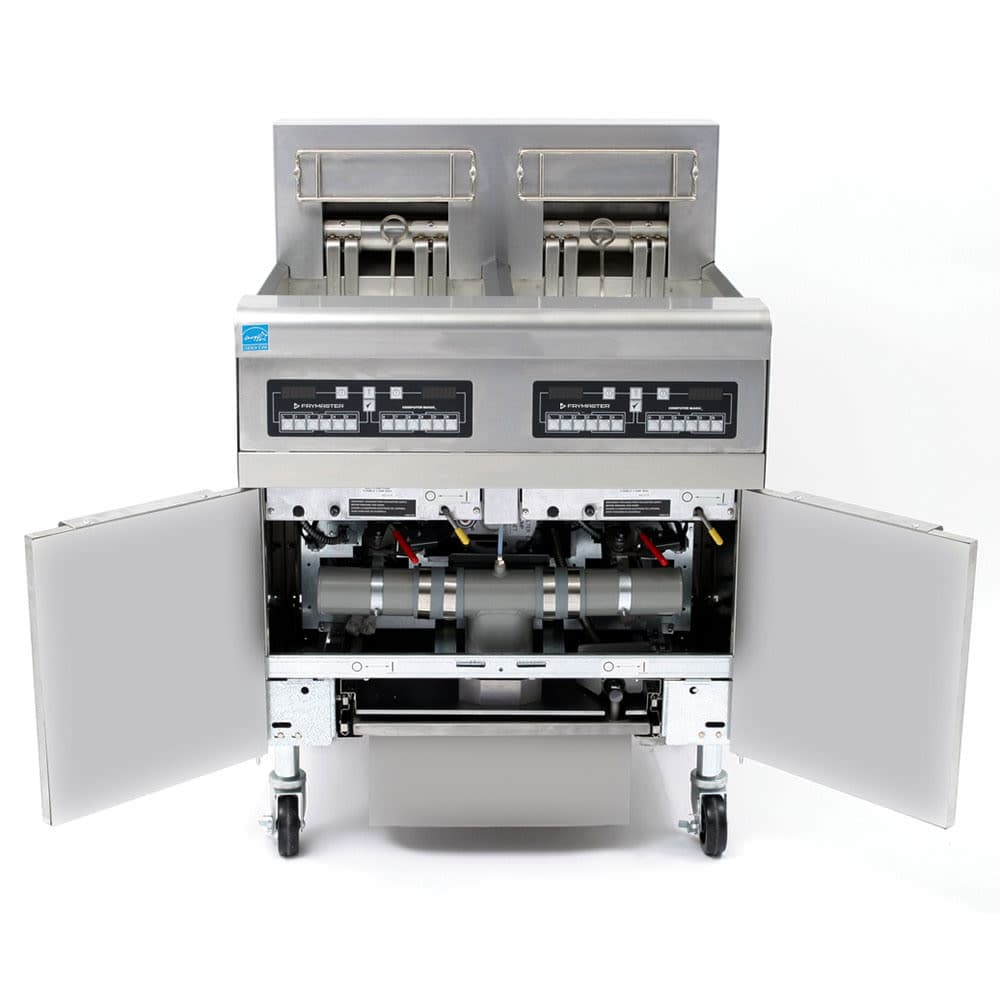 Frymaster FPPH255 Gas Fryer - (2) 50 lb Vats, Floor Model, Liquid Propane