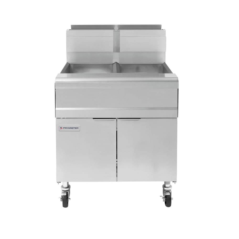 Frymaster MJ250 Gas Fryer - (2) 50 lb Vats, Floor Model, Natural Gas