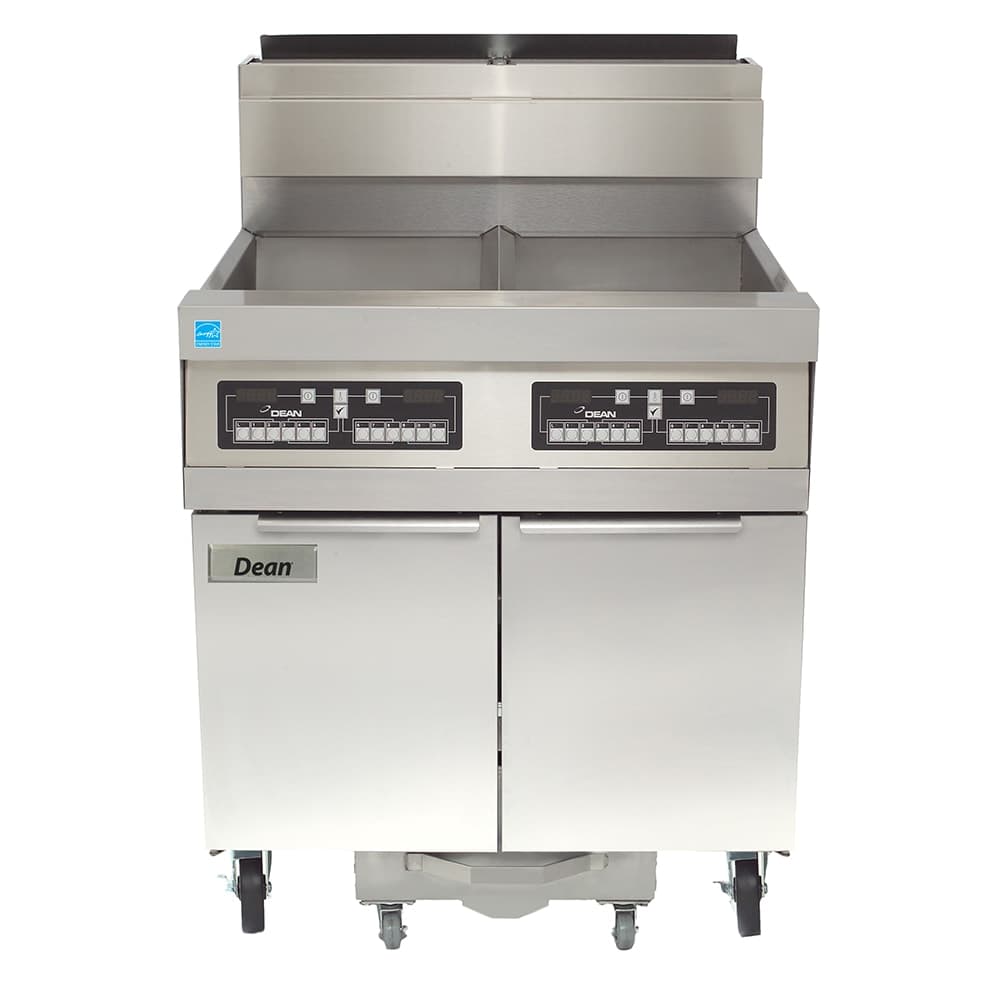 Dean SCFD260G Gas Fryer - (2) 75 lb Vats, Floor Model, Natural Gas