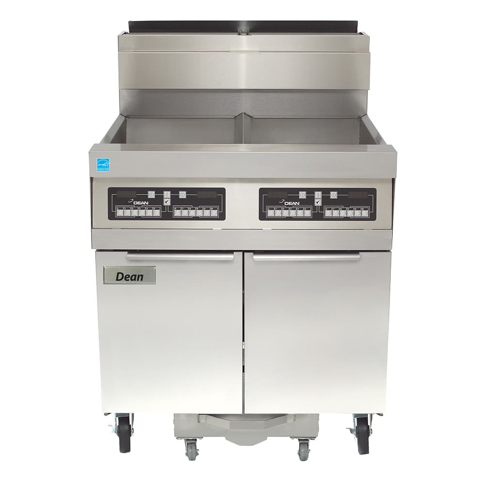 Dean SCFD460G Gas Fryer - (4) 75 lb Vats, Floor Model, Natural Gas
