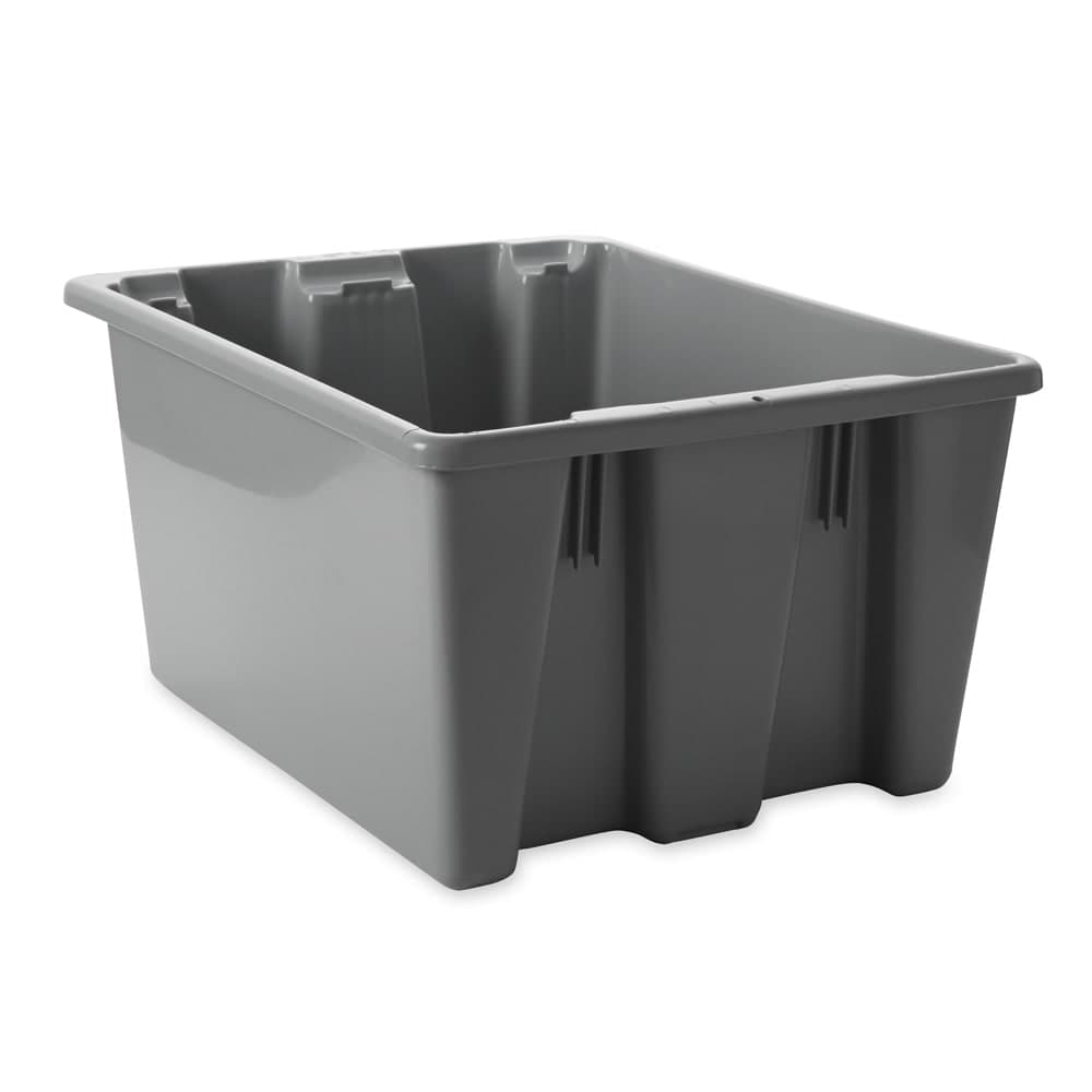 Rubbermaid FG173100GRAY Palletote® Bus Box - 23 1/2" x 19 1/2" x 10", Gray