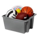 Rubbermaid FG173100GRAY Palletote® Bus Box - 23 1/2" x 19 1/2" x 10", Gray thumbnail 4