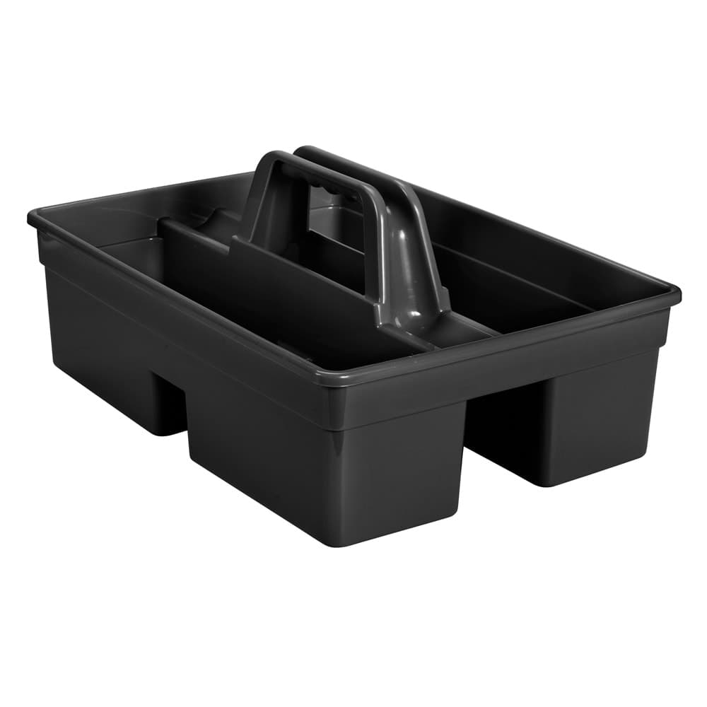 Rubbermaid 1880994 Bus Box w/ (2) Compartments - 15 1/4" x 10 3/4" x 6 1/2", Black