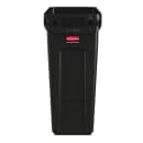 Rubbermaid 1955959 16 gal Rectangle Slim Trash Can, 22"L x 11"W x 25"H, Black thumbnail 2