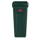 Rubbermaid 1955960 16 gal Rectangle Slim Trash Can, 22"L x 11"W x 25"H, Green thumbnail 2