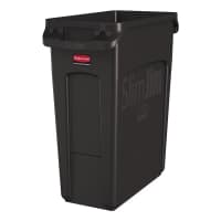 Rubbermaid 1955960 16 gal Rectangle Slim Trash Can, 22"L x 11"W x 25"H, Green thumbnail 3