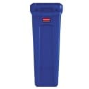 Rubbermaid 1956185 23 gal Rectangle Slim Trash Can, 22"L x 11"W x 30"H, Blue thumbnail 2
