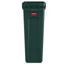 Rubbermaid 1956186 23 gal Rectangle Slim Trash Can, 22"L x 11"W x 30"H, Green thumbnail 2