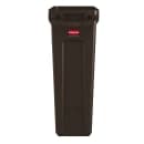 Rubbermaid 1956187 23 gal Rectangle Slim Trash Can, 22"L x 11"W x 30"H, Brown thumbnail 2