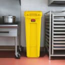 Rubbermaid 1956188 23 gal Rectangle Slim Trash Can, 22"L x 11"W x 30"H, Yellow thumbnail 2